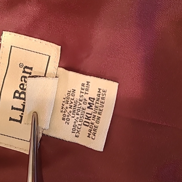 Maroon L.L. Bean Double Breasted Blazer Jacket - Picture 8 of 11